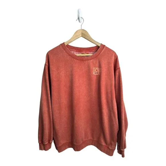 ROXY True Story Women's XXL Crewneck Sweatshirt | Orange | Outdoor Surf Beach - Picture 2 of 7